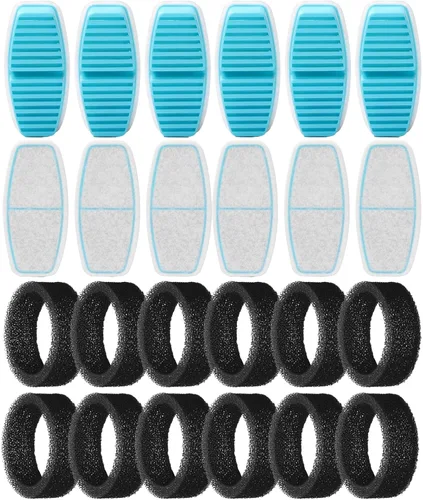 Miniatura 10 de FOFNON Filtros de fuente de agua para gatos: 12 filtros de repuesto para fuente de agua para mascotas FOFNON - Juego de 3 meses de filtro de fuentes