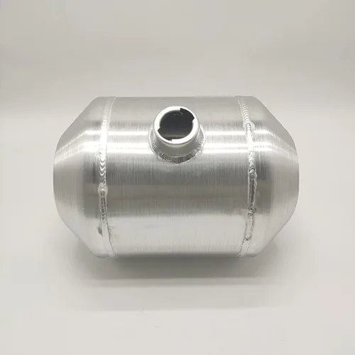 Miniatura 4 de JSD - Tanque de celda de combustible redondo de aluminio de 10 x 14 pulgadas, llenado central de tanque de gasolina de 4 galones, salida NPT de 1/4