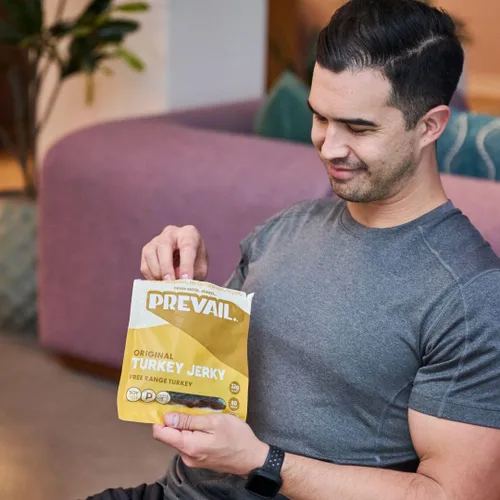 Miniatura 5 de Charqui de pavo de pastoreo, de PREVAIL - ¡Bajo en sodio y sin gluten! Paquete de (3) bolsas Nuestro charqui gourmet está certificado paleo
