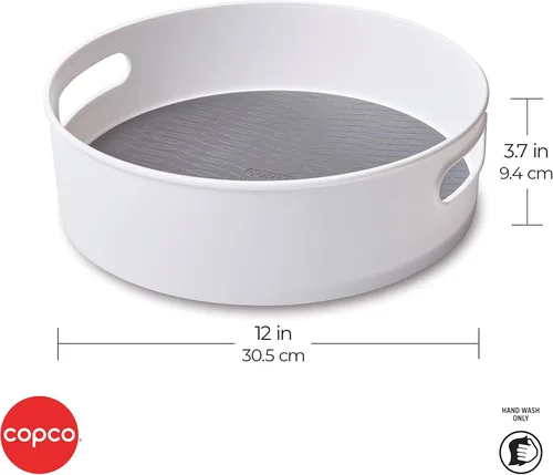 Miniatura 2 de Copco - Mesa giratoria antideslizante de almacenamiento, 12 pulgadas, color gris
