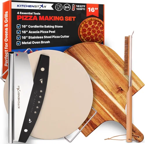 Miniatura 10 de Cortador de Pizza KitchenStar - Cuchillo de corte de acero inoxidable 304 con hoja súper afilada, mecanismo de eje anti-vacilación, mango ergonómico