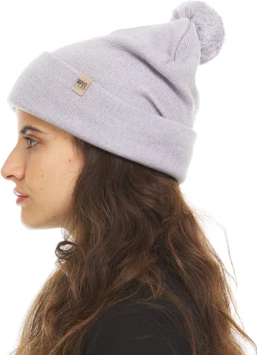 Miniatura 3 de Minus33 - Gorro de punto con pompón de peso medio, 100% lana merina, gorro de invierno