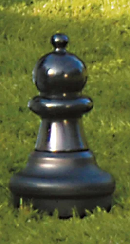 Miniatura 3 de Juego completo de piezas gigantes de ajedrez con Rey de 25 pulgadas de alto en blanco y negro.