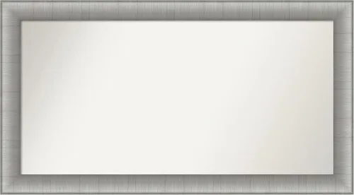 Miniatura 154 de Amanti Art Espejo de baño plateado para sobre fregadero, 28 x 47 pulgadas, espejo rectangular de plata imperial, marco de madera tradicional de gran