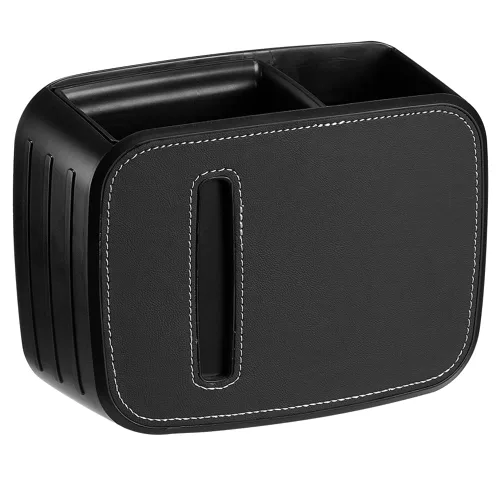 Miniatura 4 de JSCARLIFE Organizador de asiento delantero para automóvil con basura, cubo de basura desmontable para automóvil con caja de pañuelos y caja