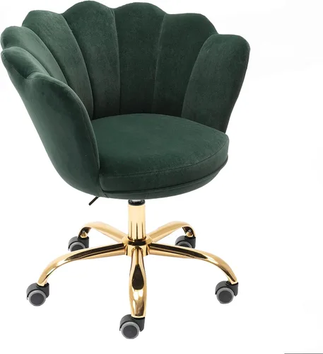 Miniatura 13 de Silla moderna de oficina en casa, silla de escritorio con ruedas, silla giratoria de tocador, silla de maquillaje, sillas de altura ajustable