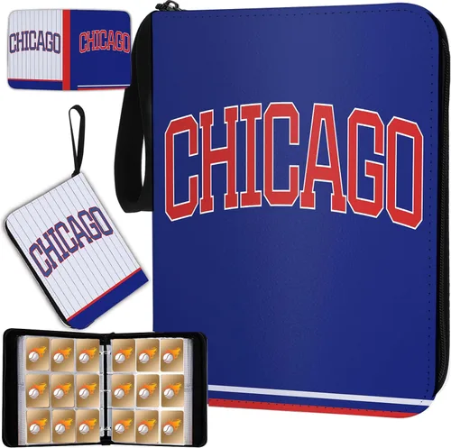 Miniatura 11 de Carpeta de tarjetas de béisbol con mangas, 900 bolsillos, color blanco, Nueva York, 3 anillos, para tarjetas coleccionables, regalo NY-Blanco