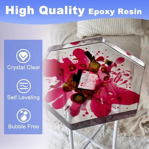 Miniatura 3 de LET'S RESIN EPOXY RESIN 4 galones de resina epoxi con bombas, kit de resina de alto brillo sin burbujas, resina transparente y endurecedor de epoxi