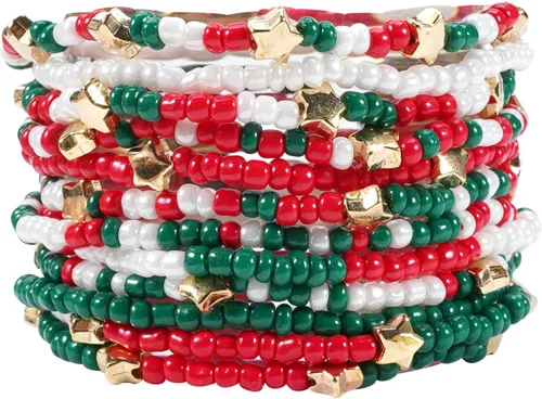 Miniatura 31 de Ardorchid Pulseras de Halloween para Mujeres Calabaza Fantasma Esqueleto Murciélago Calavera con Cuentas Apilables Elásticas Rugby Acción de Gracias