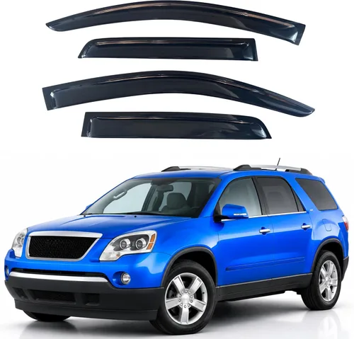 Miniatura 134 de IG - Visera para ventana para Ford Bronco y F150-F350 1980-1996, deflector lateral tipo cinta adhesiva, resistente, contra lluvia y viento