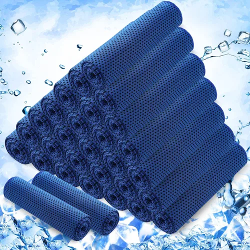 Miniatura 12 de Hosuly Paquete de 30 Toallas Refrescantes, 40"x12" Hielo Transpirables Suaves Frías Paño de Sudor Microfibra Paños de Entrenamiento para Gimnasio