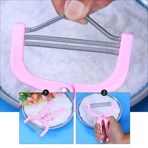 Miniatura 9 de Depilación facial para mujeres, diseño manual portátil; depiladora de cuerpo completo, sin dolor; 2 unidades de removedor rosa para cara, cuello