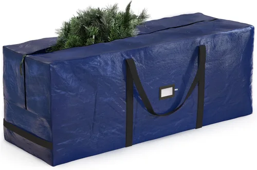 Miniatura 15 de Zober Bolsa de almacenamiento para árbol de Navidad – Se adapta a árboles artificiales de 7.5 pies – Bolsa de plástico impermeable para árbol