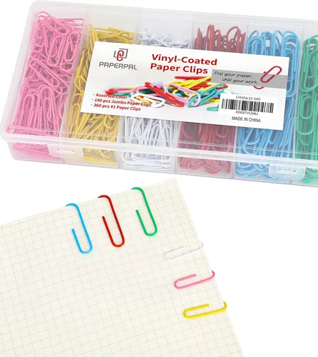 Miniatura 17 de PAPERPAL Clips de papel para oficina, escuela y uso personal, clip de papel liso #1 (1-2/7"), 2000 clips de papel medianos
