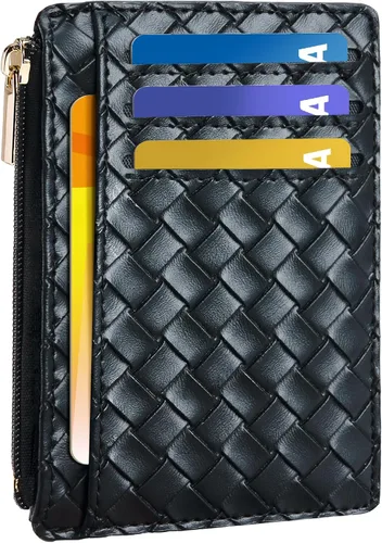 Miniatura 15 de Tipmile Tarjetero compacto para tarjetas de crédito con ventana de identificación para mujer, delgada y minimalista, bolsillo frontal, cartera