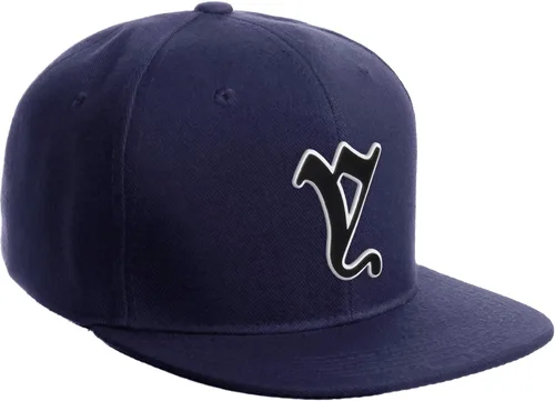 Miniatura 314 de Daxton Gorra clásica con visera de billete plano con letras del alfabeto inglés antiguo de la A a la Z