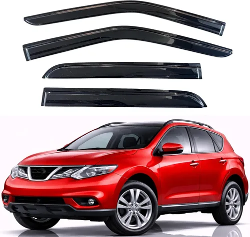 Miniatura 152 de KPY Visor de ventana compatible con Hyundai Tucson 2021-2025, 4 piezas de deflector de ventilación para ventana lateral, estilo Mugen, protector