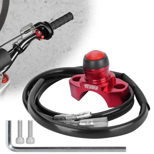 Miniatura 8 de Interruptor universal CNC para motor de motocicleta con placa trasera de montaje para botón de parada, arranque y muerte para motocicleta, ATV, Dirt