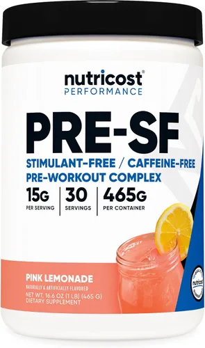Miniatura 7 de Nutricost Pre-Entreno Sin Estimulantes, 30 Porciones (Frambuesa Azul) - Sin Cafeína, Sin OGM, Sin Gluten