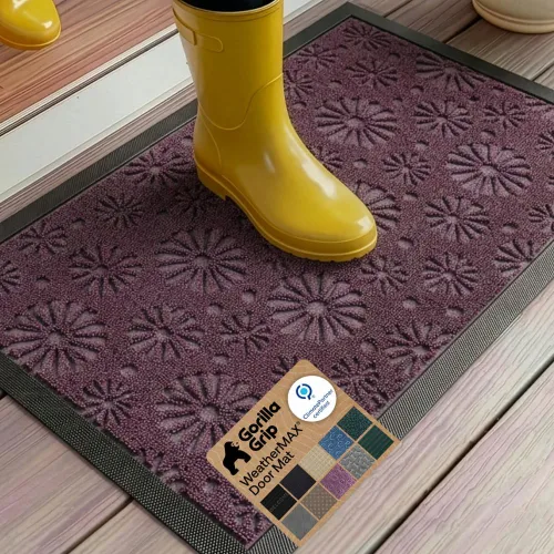 Miniatura 37 de Gorilla Grip - Tapete WeatherMax todoterreno 100% impermeable, caucho natural, resistente a manchas y decoloración, perfil bajo, interior y Grafito