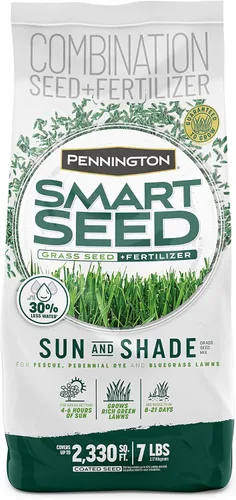 Miniatura 15 de Pennington Smart Seed - Mezcla de semillas para césped Sun and Shade 20 libras, Etiqueta Negra