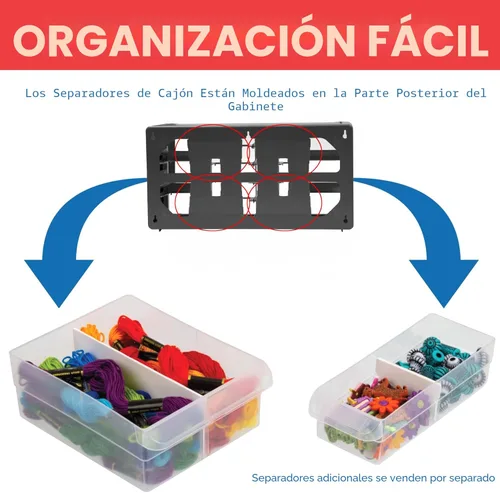 Miniatura 5 de Repisa para almacenamiento de piezas, de plástico, con 26 cajones Akro-Mils 10126REDBLK20, de 20 pulgadas x 10-1/4 pulgadas x 6-3/8 pulgadas, rojo