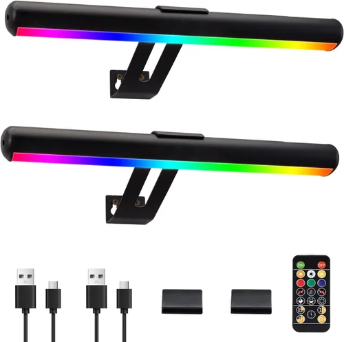 Miniatura 8 de Luz para Cuadros Operada por Batería, Luces para Cuadros de Pared, Luz para Cuadros Inalámbrica con Control Remoto para Pinturas, 48 LED, 16 Cambios