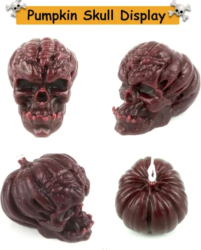 Miniatura 3 de Molde de vela de calavera de calabaza para hacer velas, molde de silicona 3D para fundición de resina, bricolaje yeso, arcilla polimérica