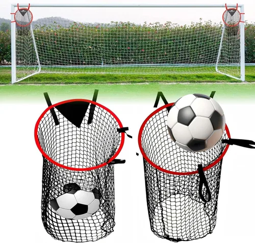 PodiuMax Top Bins Portería de fútbol, fácil de colocar y quitar de la portería, juego de 2, para entrenamiento de precisión de tiro