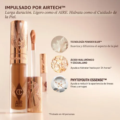 Miniatura 6 de Charlotte Tilbury AIRbrush Corrector de desenfoque impecable – Corrector para ojeras, manchas y más – Hidratante, cobertura completa con un acabado