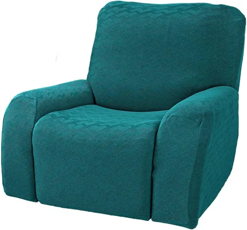 Miniatura 19 de vctops Fundas elásticas para sofá reclinable de 8 piezas, fundas de jacquard grande para sofá reclinable de 3 asientos, protector suave Blanco