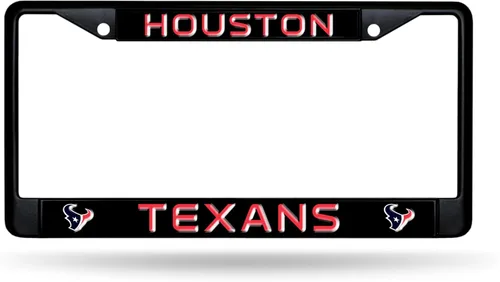Miniatura 9 de Rico Industries Marco cromado negro primario de fútbol americano de la NFL con inserciones de plástico de 12" x 6" accesorio para automóvil/camión