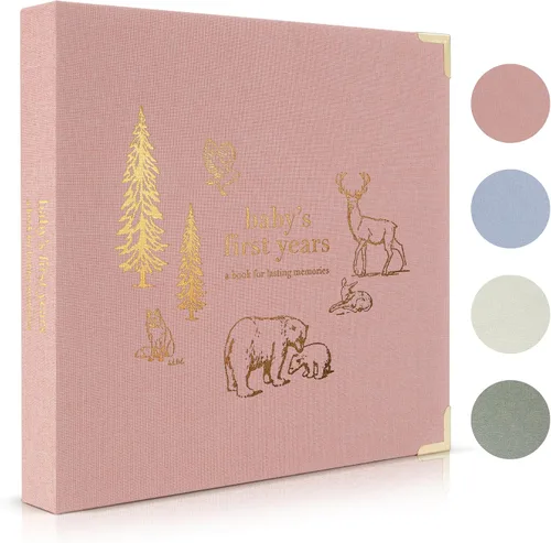 Miniatura 18 de Libro de recuerdos de bebé para niños y niñas – Libro atemporal para bebés de 5 años – Libro de recortes de diario neutro o álbum de fotos