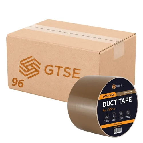 Miniatura 18 de Cinta adhesiva ancha GTSE, negra, 3 pulgadas x 55 yardas (164 pies), cinta de reparación resistente e impermeable para uso en interiores