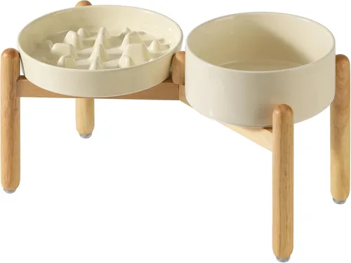 Miniatura 15 de Havniva Tazón de cerámica de 0.9 tazas para perros de alimentación lenta para perros pequeños, alimentador lento para mascotas de 6.1 pulgadas, 1 x