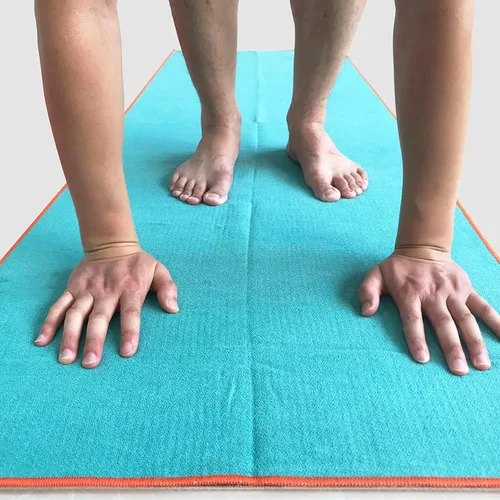 Miniatura 7 de Muka Toalla para esterilla de yoga con punto de agarre, antideslizante, absorbente de sudor, toalla para yoga, pilates, fitness, 72 x 24 pulgadas