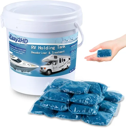 Eazy2hD Tratamiento para Inodoro de RV Desodorizador de Tanque de Retención para Químicos de Tanque Negro de RV que Descomponen para Caravana