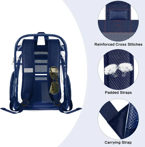 Miniatura 4 de PAMANO Mochila transparente, marino, A