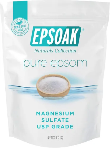 Sales de Epsom para baño, spa, ducha y pies de Epsoak, Blanco
