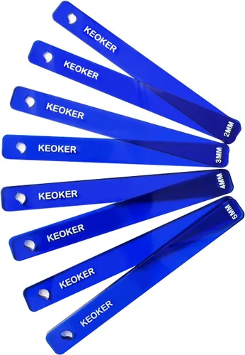 KEOKER Juego de guía de profundidad de arcilla polimérica - 4 tamaños para grosor, calibre rodante, guía de rodillos