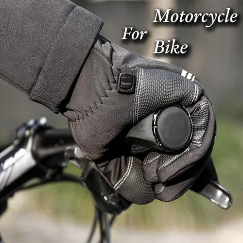 Miniatura 5 de Little World Guantes de invierno, guantes de ciclismo, resistentes al viento, impermeables, antideslizantes para exteriores, ciclismo, snowboard
