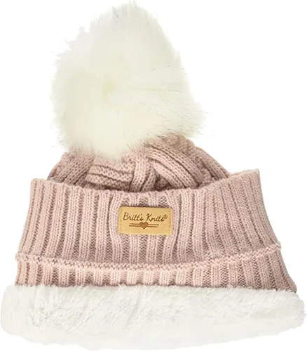 Miniatura 3 de Britt's Knits Sombrero de punto forrado de felpa con pompón para mujer