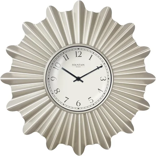Miniatura 9 de Reloj de pared moderno de mediados de siglo de 12 pulgadas, reloj de pared de metal Starburst decorativo para sala de estar, decoración de cocina