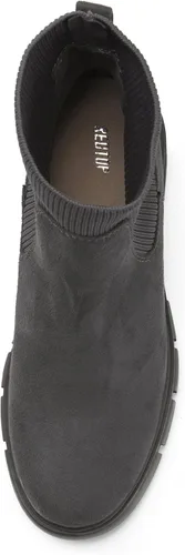 Miniatura 6 de REDTOP Botas Chelsea elásticas para mujer, tacón grueso, plataforma, suela de lengüeta, botines al tobillo