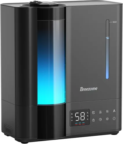 BREEZOME Humidificadores de 8L para dormitorio, niebla cálida y fría para habitación grande, humidificador ultrasónico de llenado superior, sensor