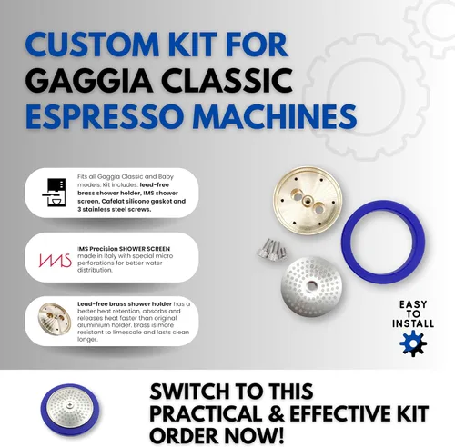 Miniatura 2 de Kit para Gaggia. Pantalla de ducha de precisión IMS, soporte de ducha de latón, junta de silicona, tornillos