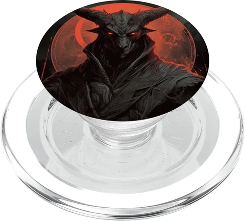 Miniatura 8 de PopSockets de luna oculta satánica Baphomet PopSockets Standard PopGrip