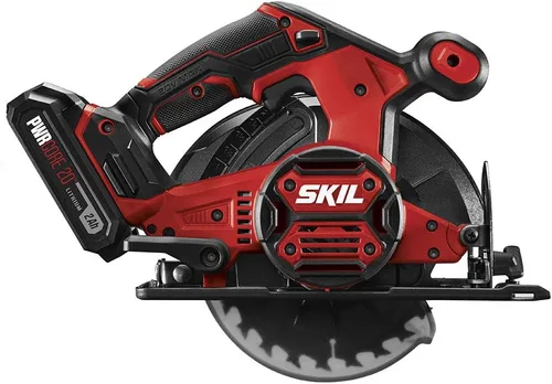Miniatura 8 de Sierra circular inalámbrica SKIL 20 V, 6-1/2 pulgadas, incluye batería de litio PWR CORE 20 de 2.0 Ah y cargador - CR540602