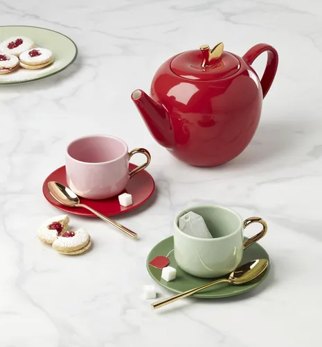 Miniatura 5 de kate spade new york Make It Pop Drinkware Collection, juego de tazas y platillos multicolor, juego de 8 piezas