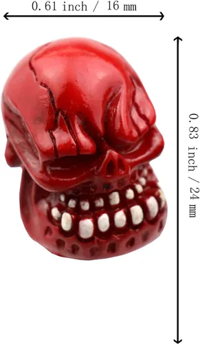Miniatura 3 de Tapones de válvula de neumáticos para automóviles, a prueba de polvo, linda cabeza de calavera, ajuste universal para la mayoría de automóviles